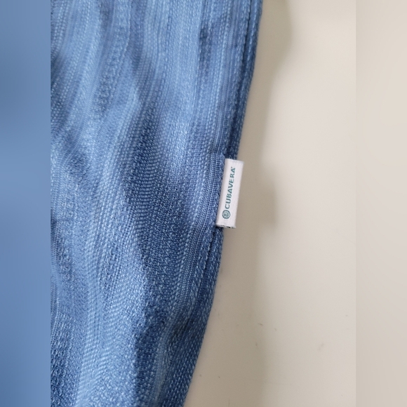 Cubavera Linen Blend Button Down Men's Shirt Blue XXL - Picture 6 of 9